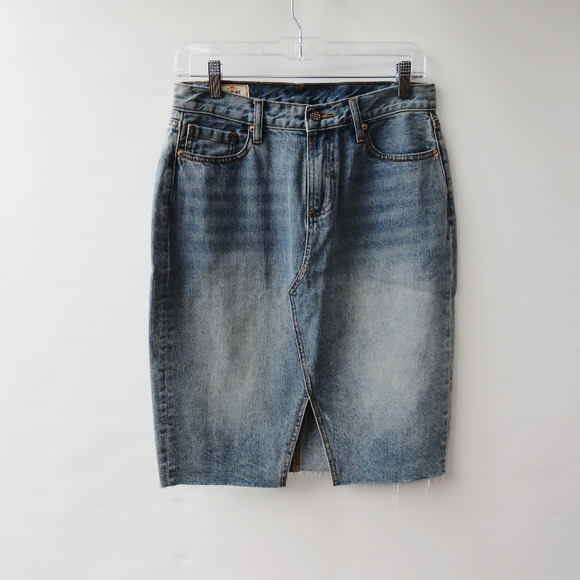 Marine Layer Celine Denim High Rise Jean Skirt Size 8 - Picture 1 of 14